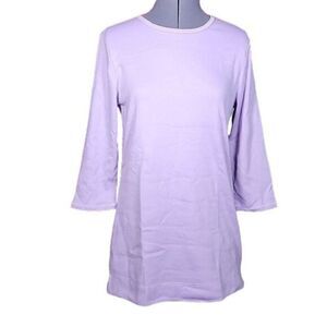 NWOT Denim & Co Essentials Interlock Crewneck Tunic Sz XXS